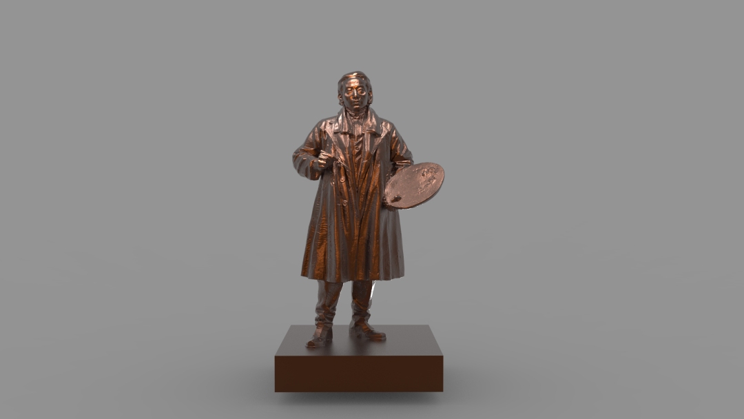 张海伦《青年林风眠》1雕塑+40_30_30cm+2021+18696568607