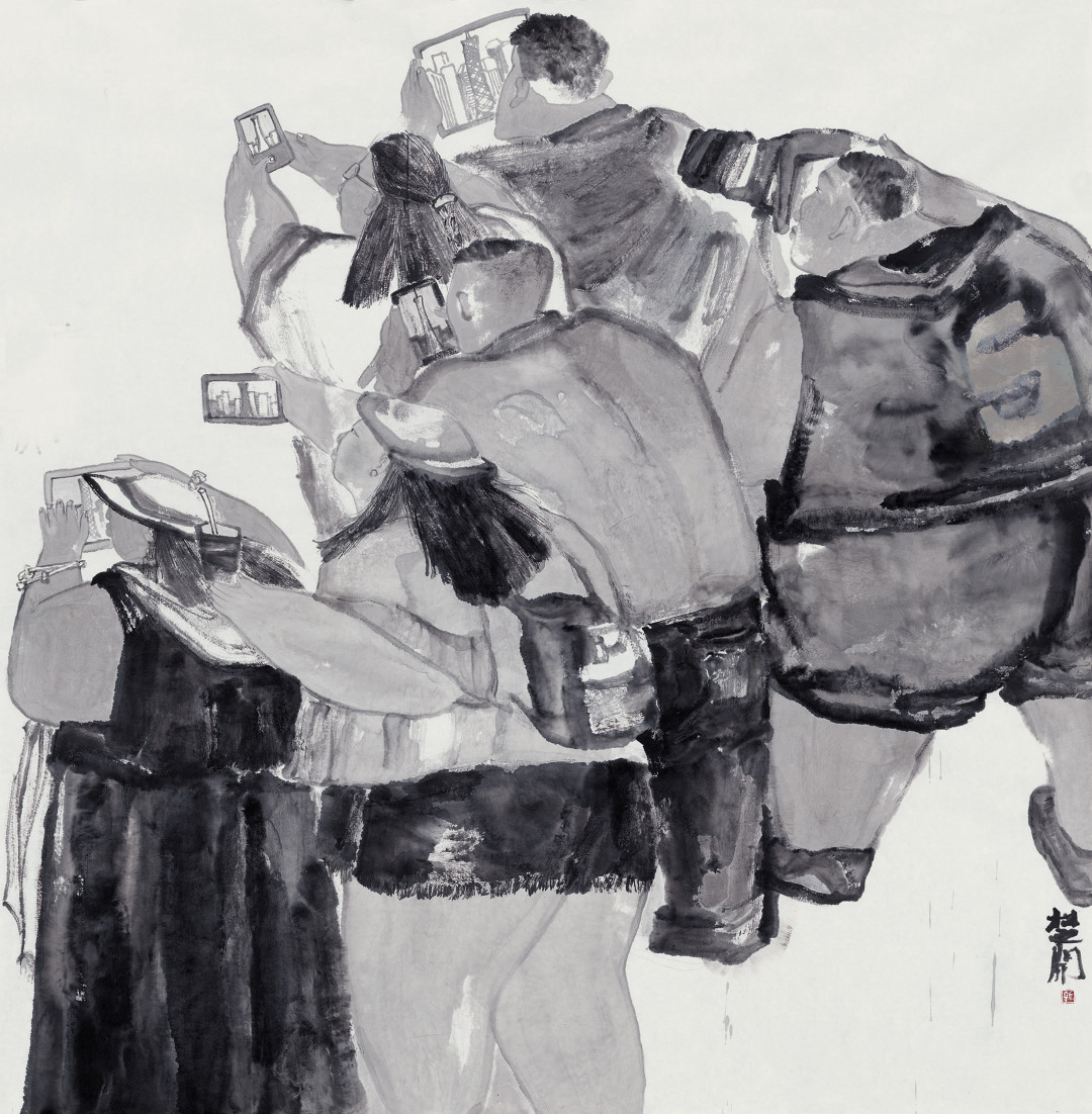 郭楚开《美丽广州》-中国画180x180cm2023年