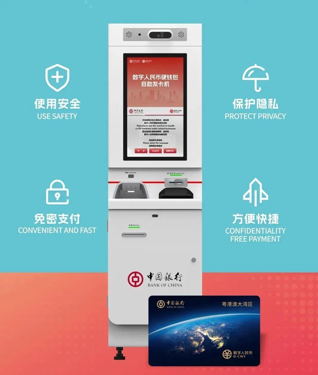 数字人民币硬钱包2.0自助发卡机深圳罗湖即将首发上线