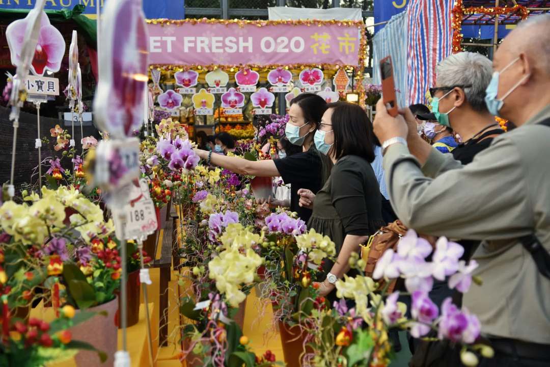 圖為2021年農曆年宵市場