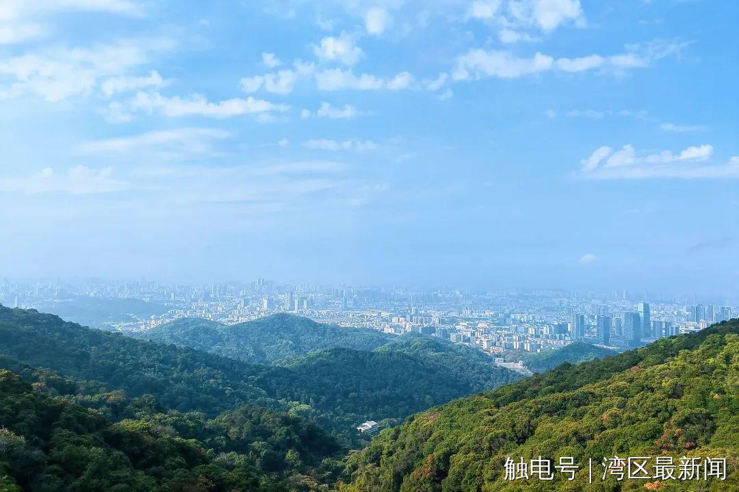 摩星岭观光扶梯栈道远眺景观