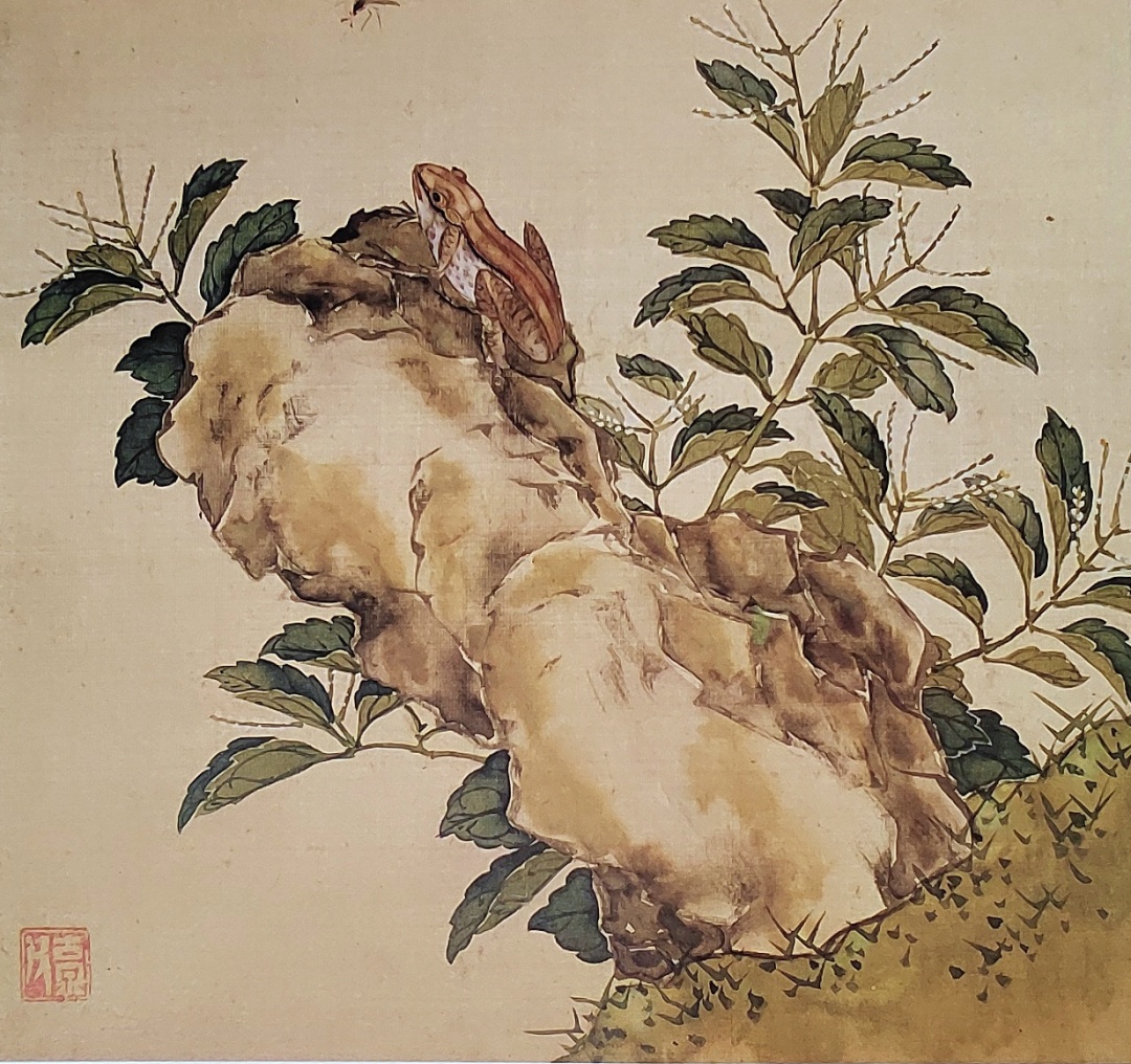 居廉 金粟兰、石蛙