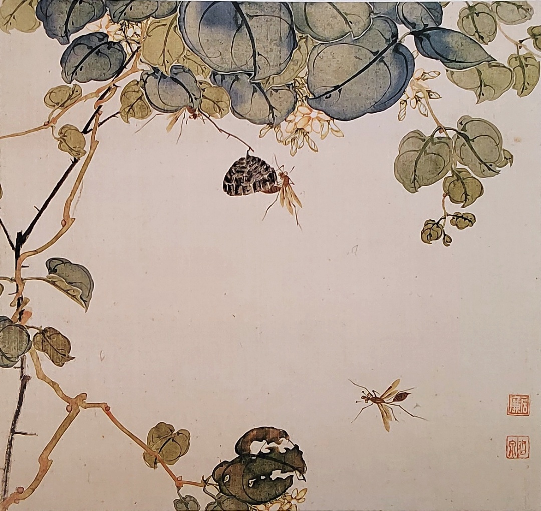 居廉 夜来香、黄蜂