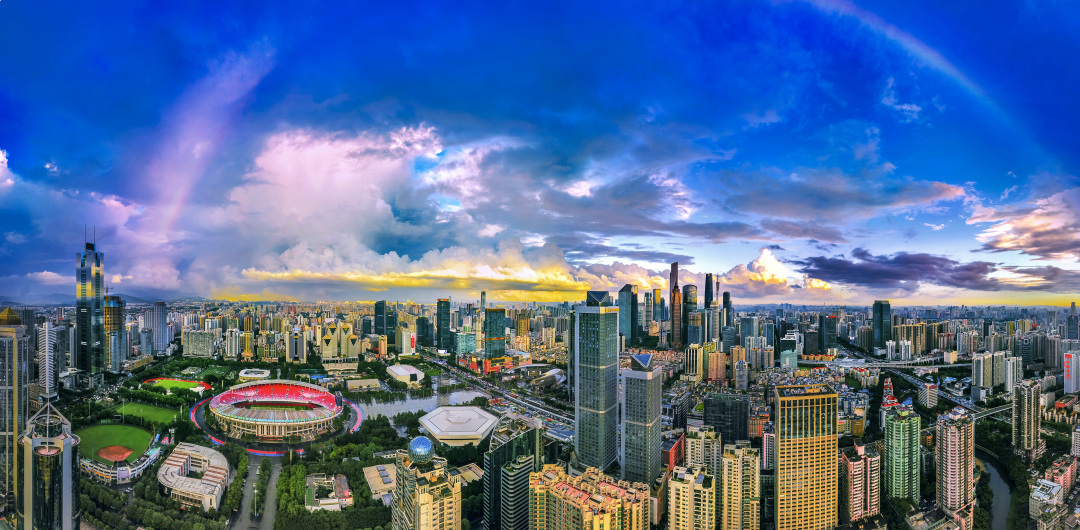 范明《雨后虹霞》