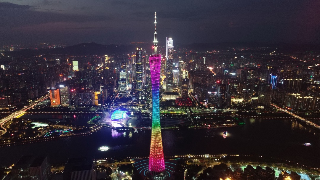 珠江新城夜景。信息时报记者 叶伟报 摄