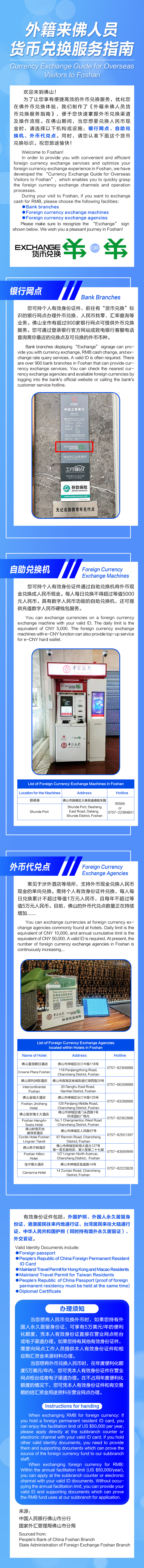 超900家银行网点支持外币兑换！佛山发布外籍人员货币兑换服务指南