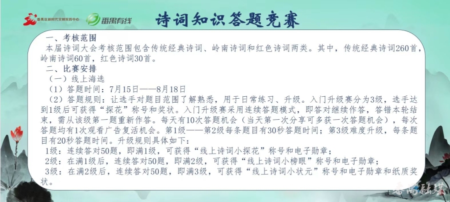 倒计时5天!禺乐+杯“我爱诗词”第八届番禺区中小学生诗词大会线上海选数据创新高