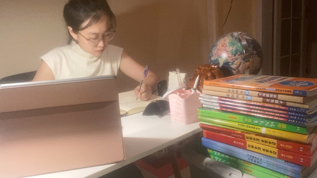 杨女士在复习