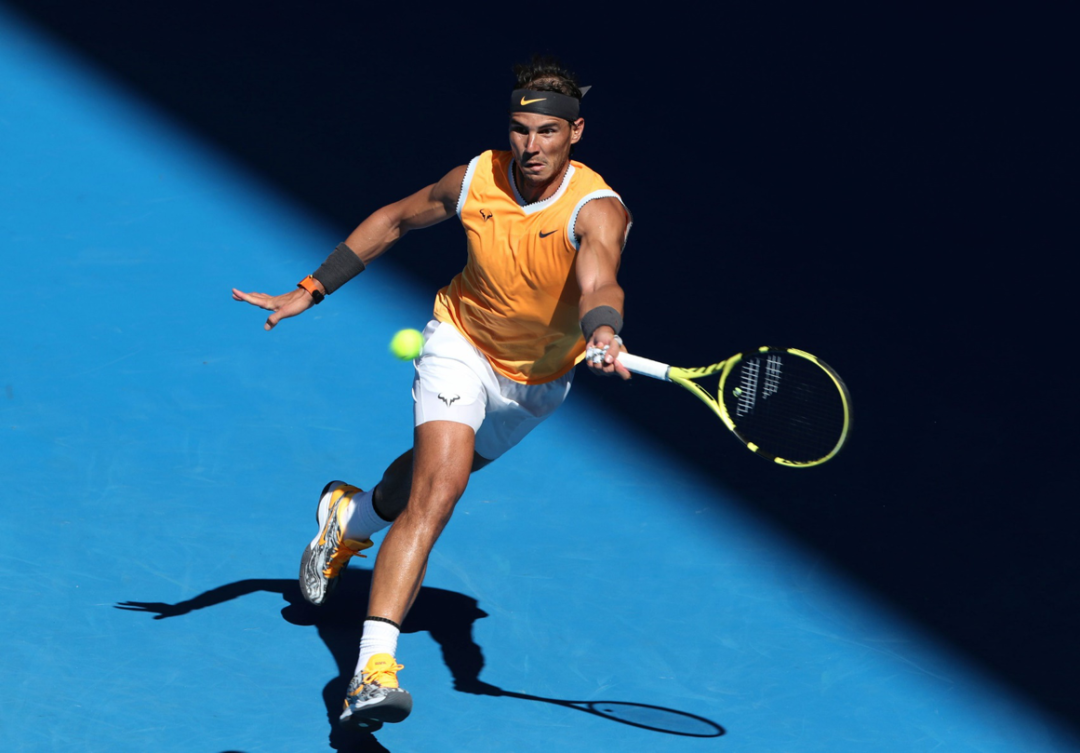 2019年澳大利亚网球公开赛,纳达尔动力十足。