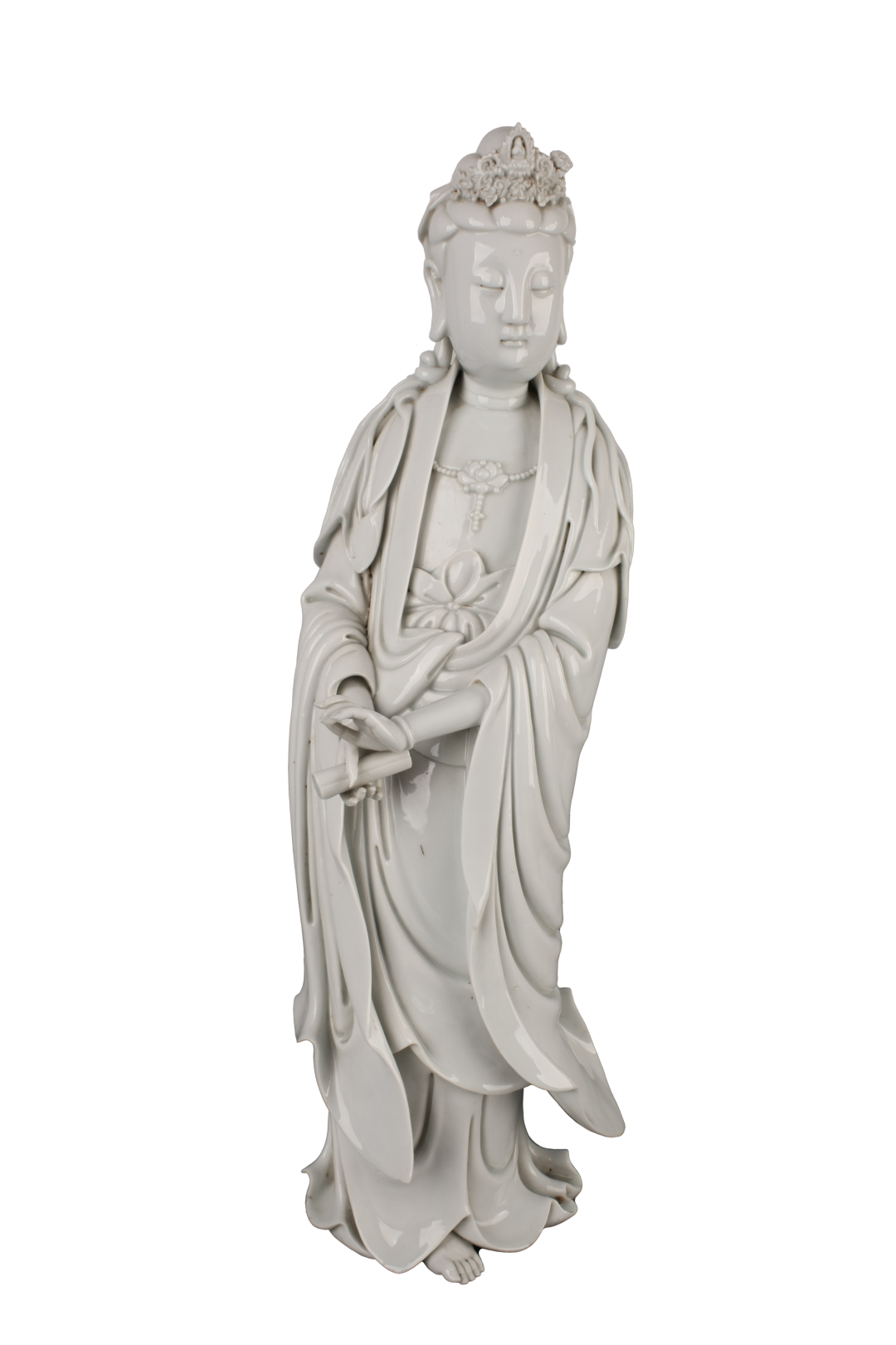 6.德化窑白釉观音像