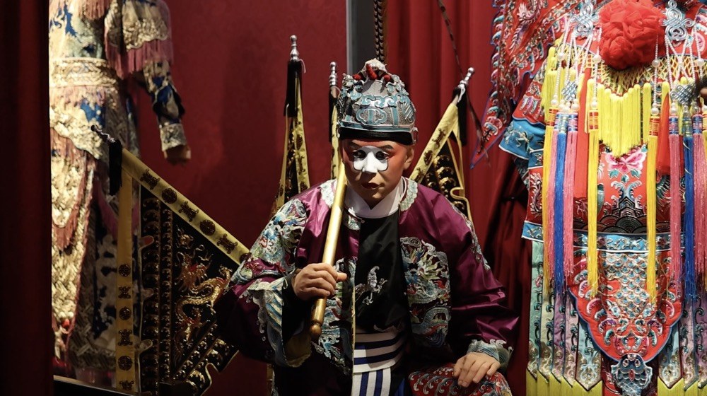 A wax figure of a 