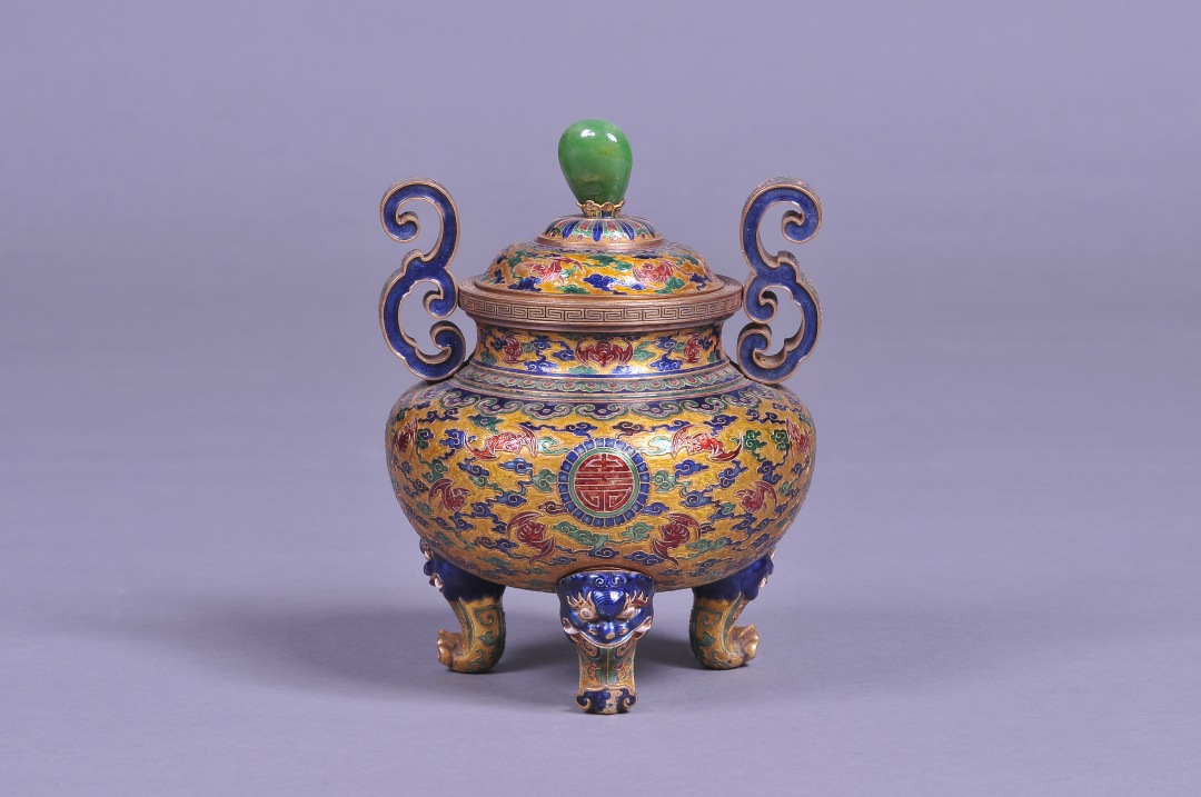 嵇沈玲-清乾隆 铜錾胎珐琅金鼎-FZ100413178273.jpg 嵇沈玲-清乾隆 铜錾胎珐琅金鼎-FZ100413178273.jpg