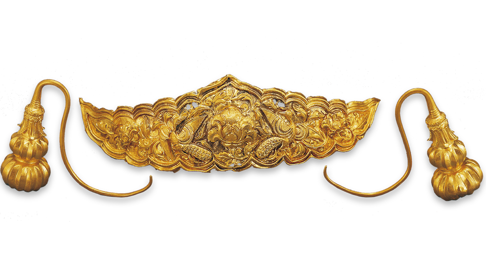 嵇沈玲-明花鸟纹金分心、葫芦形金耳坠-FZ100413178276.jpg 嵇沈玲-明花鸟纹金分心、葫芦形金耳坠-FZ100413178276.jpg