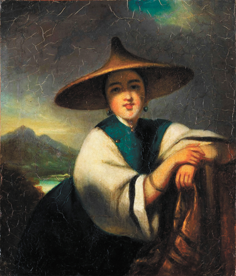 陆漪蔚-乔治·钱纳利《艇家娘》 约1852年 油-FZ102813213573