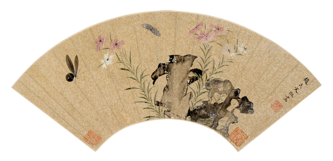 明 文俶 花卉扇面