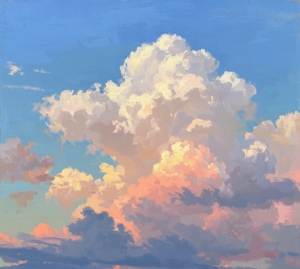 生成雨中小路油画 (1)