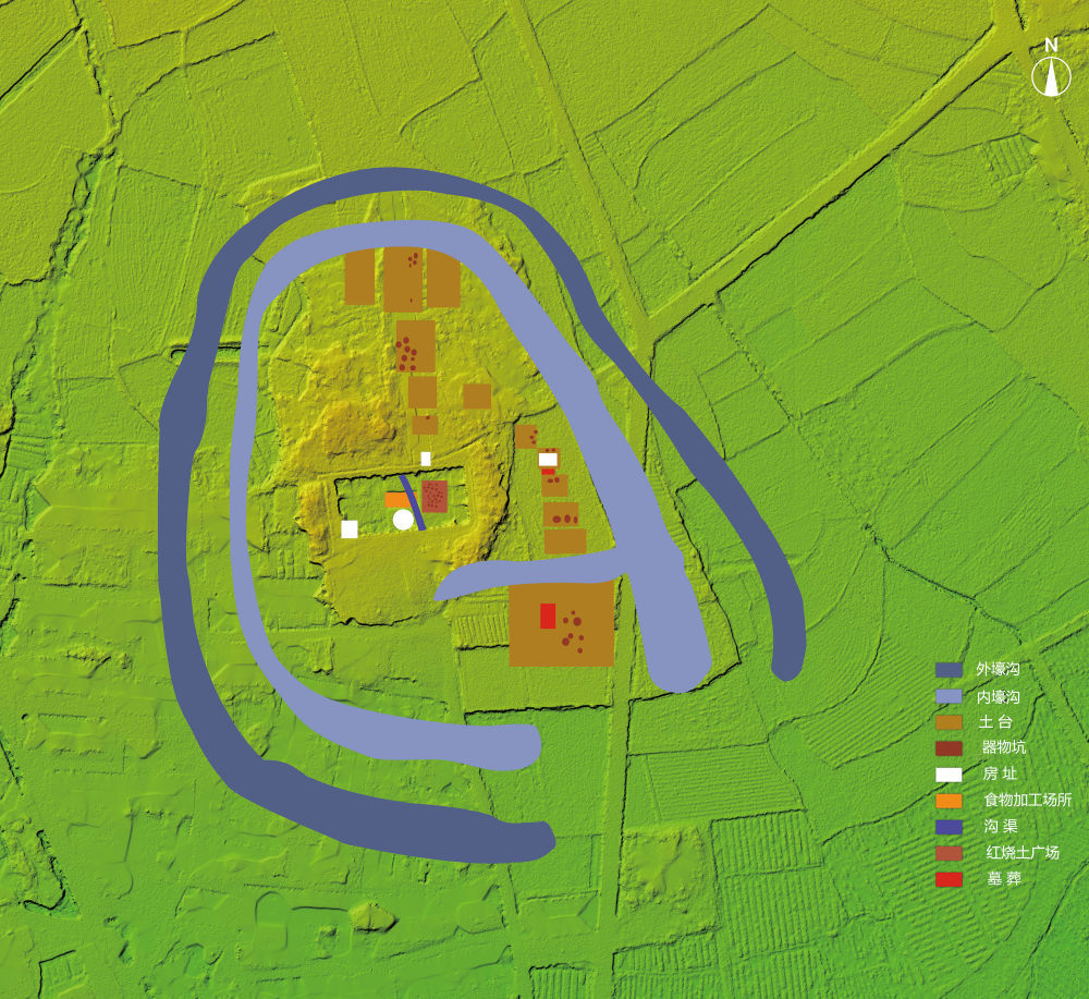 浙江仙居县下汤遗址上山文化聚落复原示意图。新华社发(考古杂志社供图)