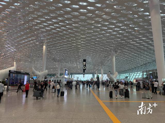 今天的深圳宝安机场。
