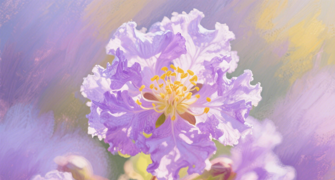 紫薇花油画制作 紫薇花油画制作