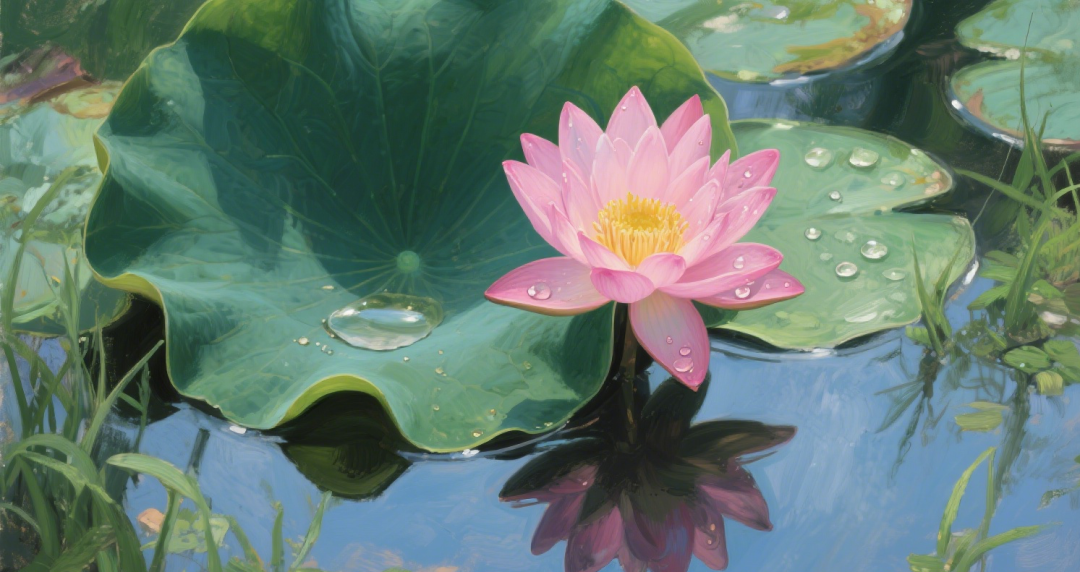 生成油画风格荷花.png 生成油画风格荷花.png