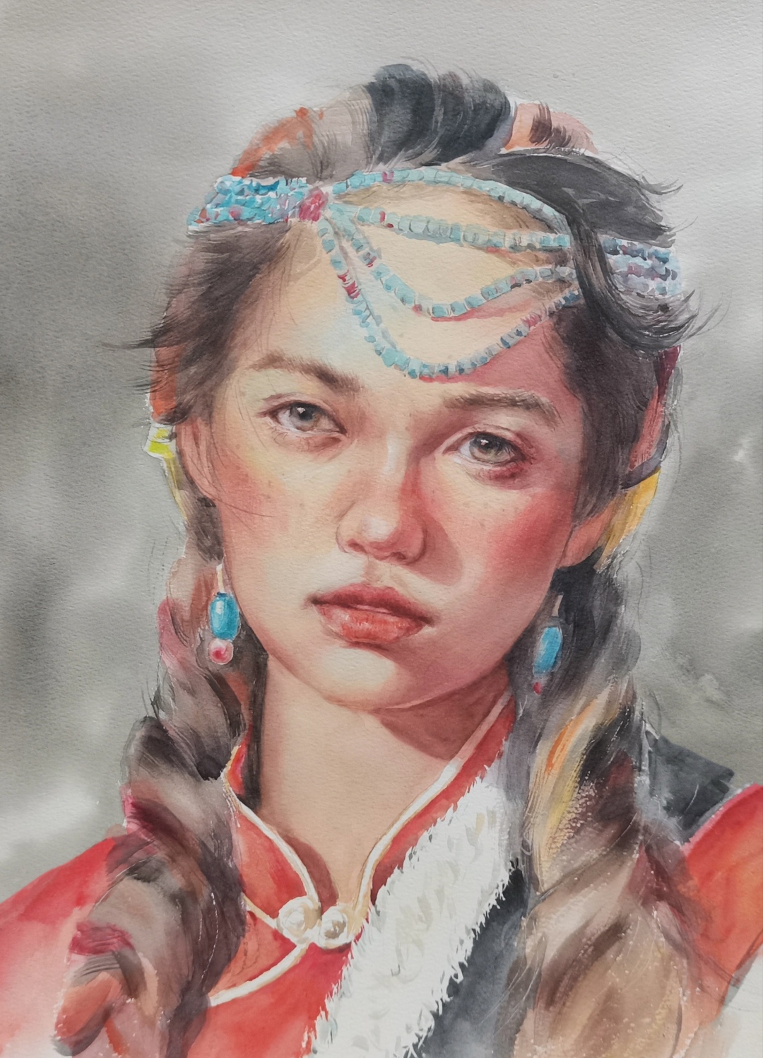 18罗瑞环(少女)水彩.jpg 18罗瑞环(少女)水彩.jpg