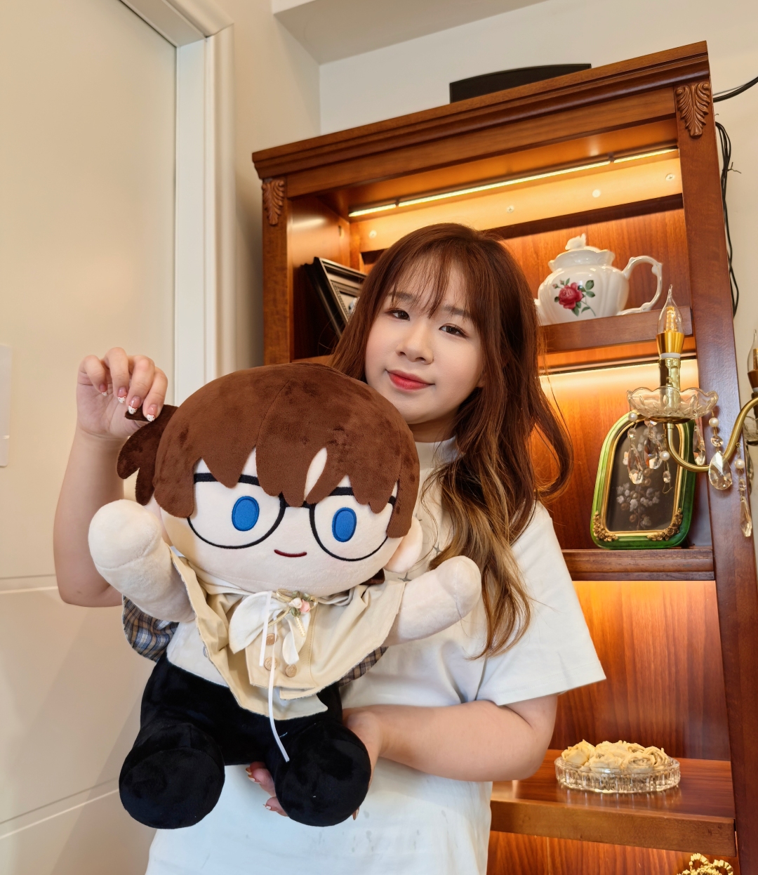 汤汤为棉花娃娃装骨3。信息时报记者 黄丽霞摄