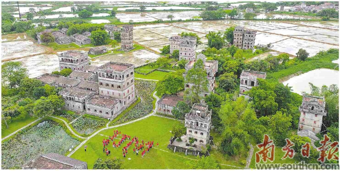 开平市塘口镇自力村是中国历史文化名村,有9座碉楼6座庐。南方日报记者 杨兴乐 摄