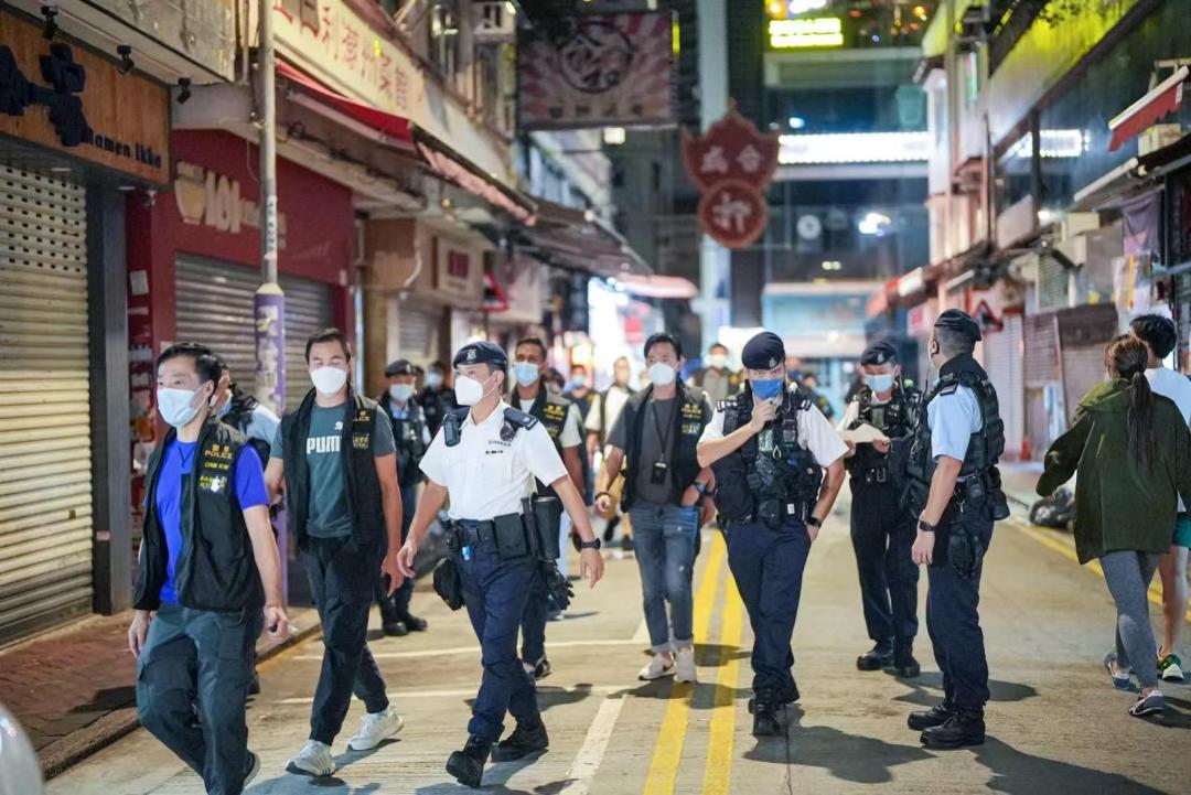 西九龙重案组在油尖區進行反罪恶行动