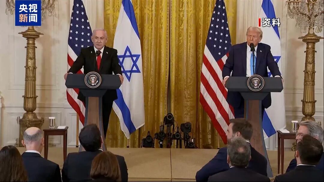 以色列总理内塔尼亚胡(左)和美国总统特朗普