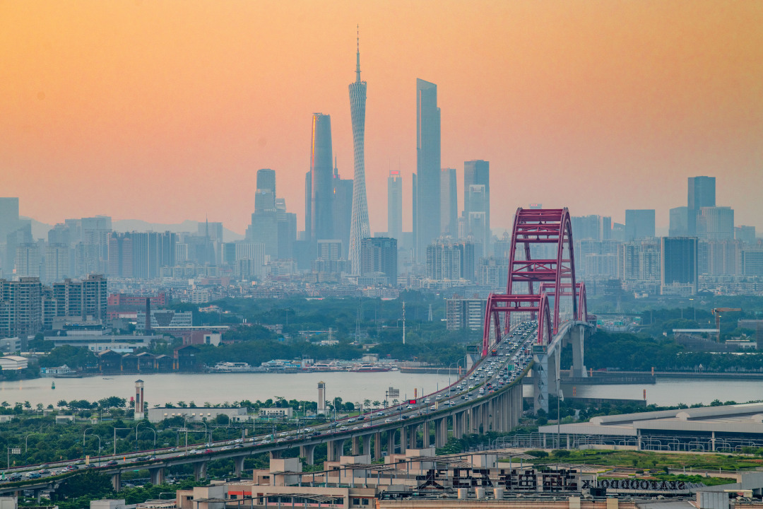 李波20250727航拍新光大桥 夜幕降临 (4)