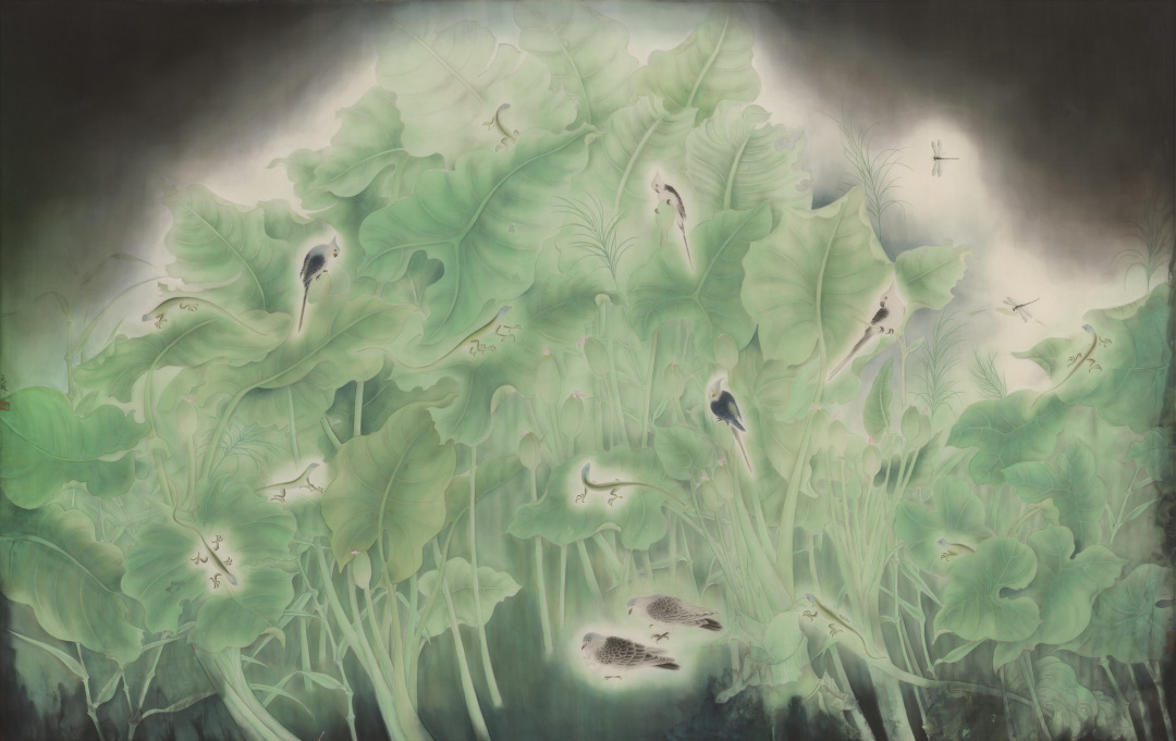 川美-侯薇薇《满庭芳》230x145cm,绢本水墨设色,2024年