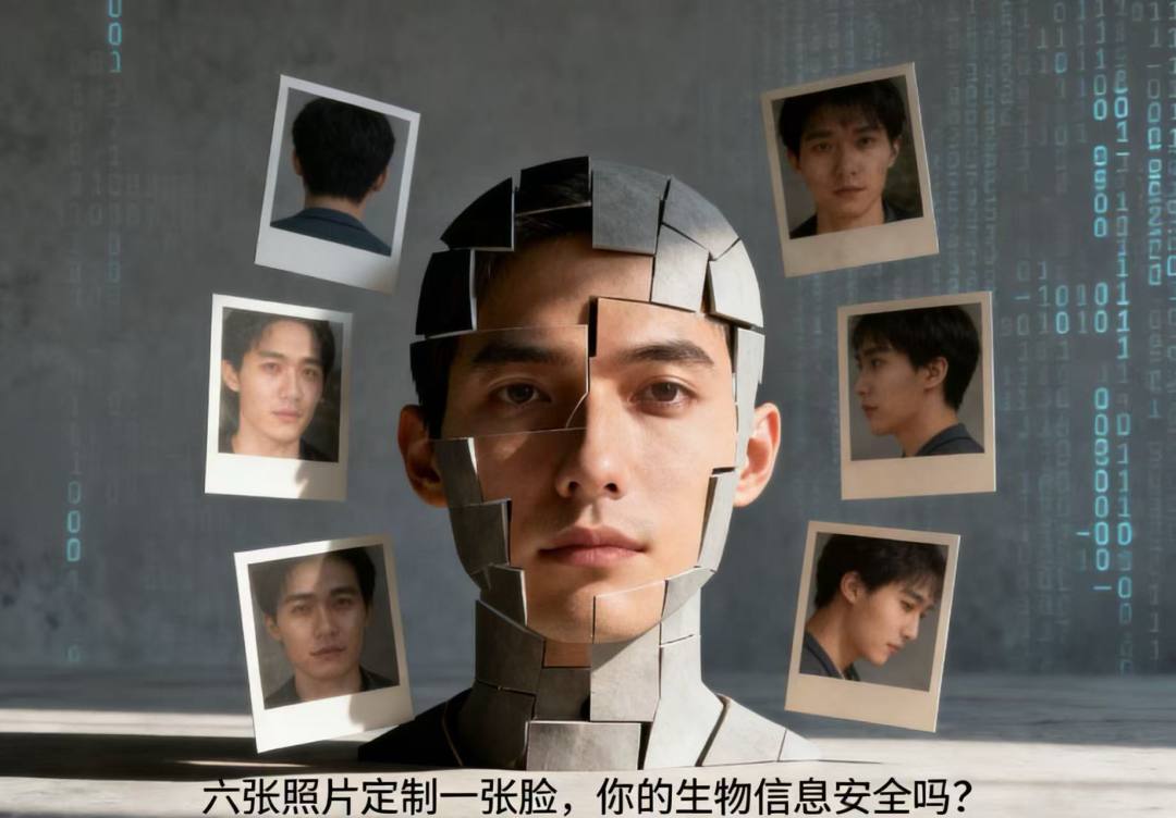 AI生成(商家表示,提供正面、背面、左右侧脸等共六张即可定制一张超逼真硅胶面具)