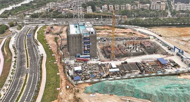 建设中的广州增城高端电子信息新材料产业园