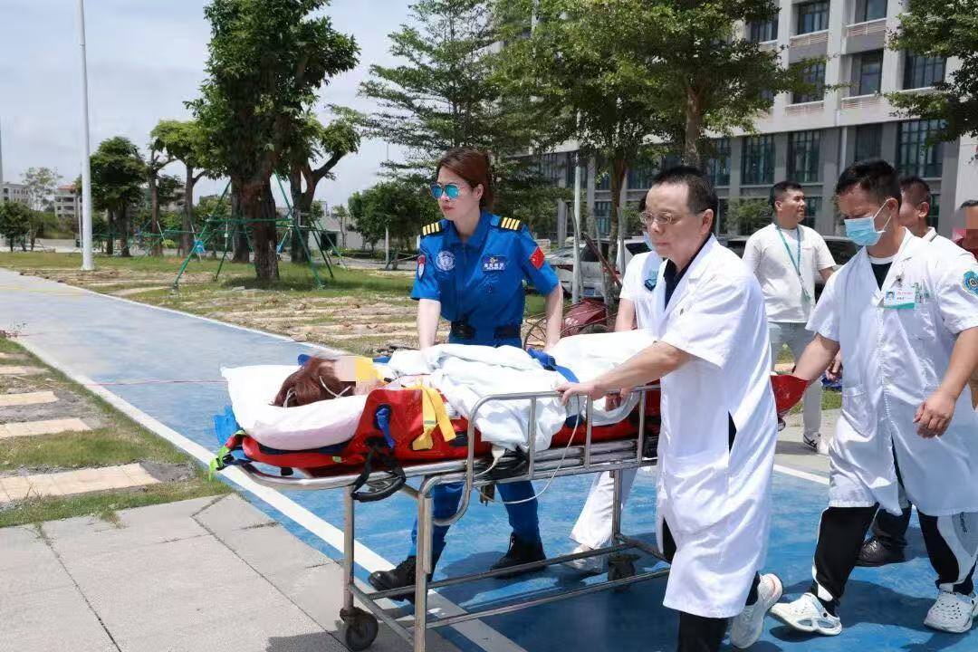患者经1.5小时空中转运至广州