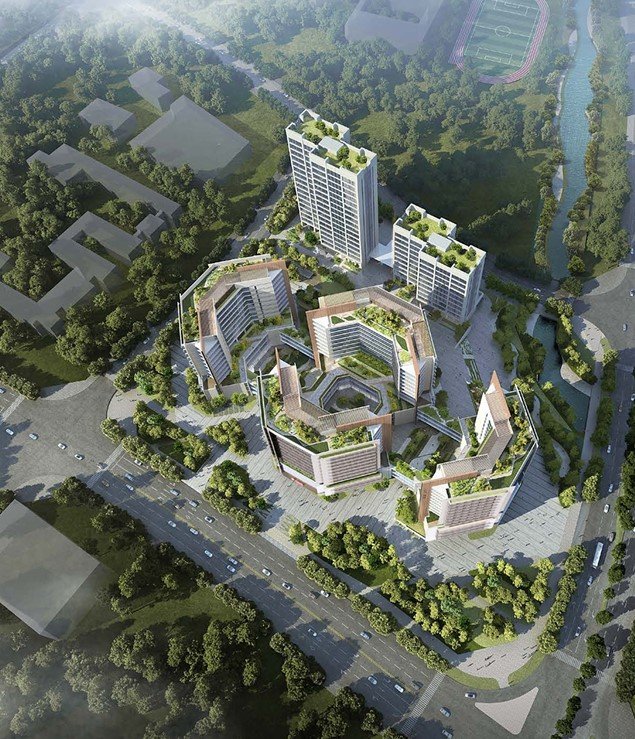 广州市皮肤病医院黄埔院区鸟瞰效果图