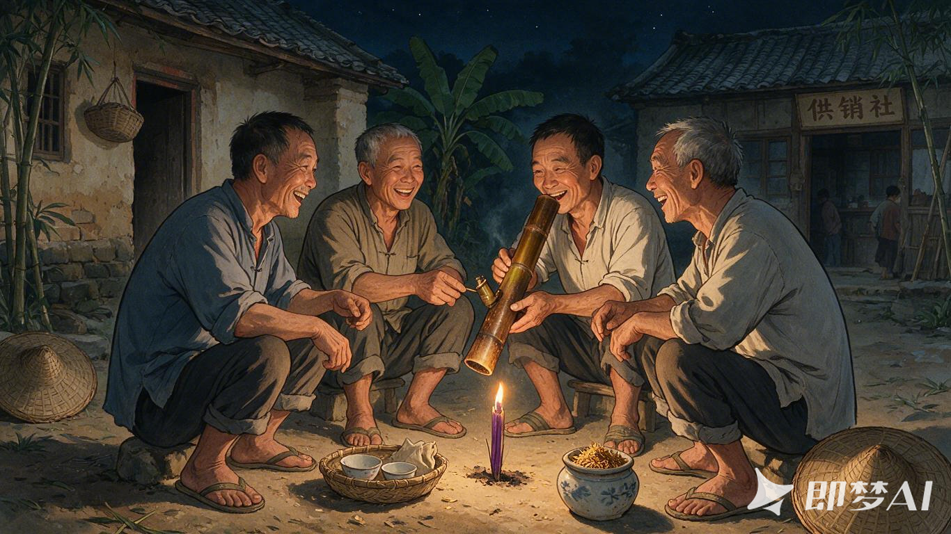 朦胧中的水烟筒