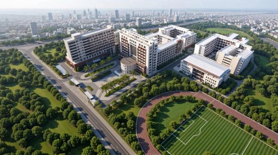 元岗校区——鸟瞰图(效果图