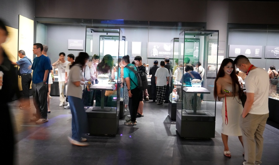 现场,不少市民前来观展。