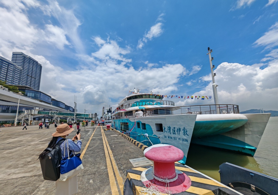 8月22日,在省文化和旅游厅、省交通运输厅联合指导下,“湾区明珠双城海上游”新航线正式开通,在4