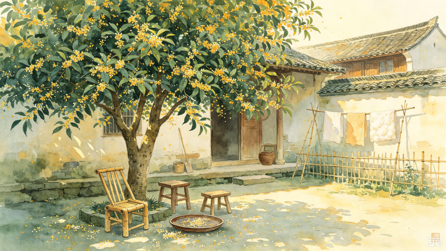 水彩画：古时官道与驿亭 (2).png