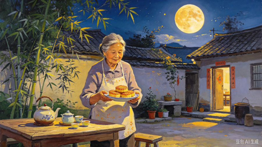 中国老人小院饮酒油画 (3).jpeg
