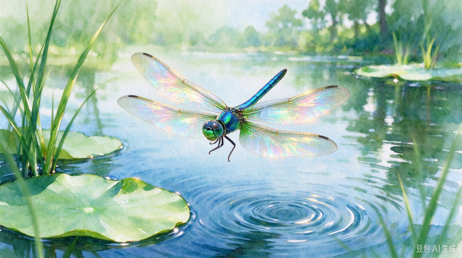 水彩蜻蜓图生成