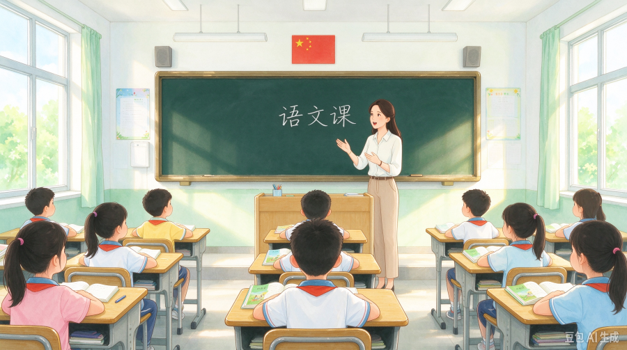 小学生语文课横版图生成